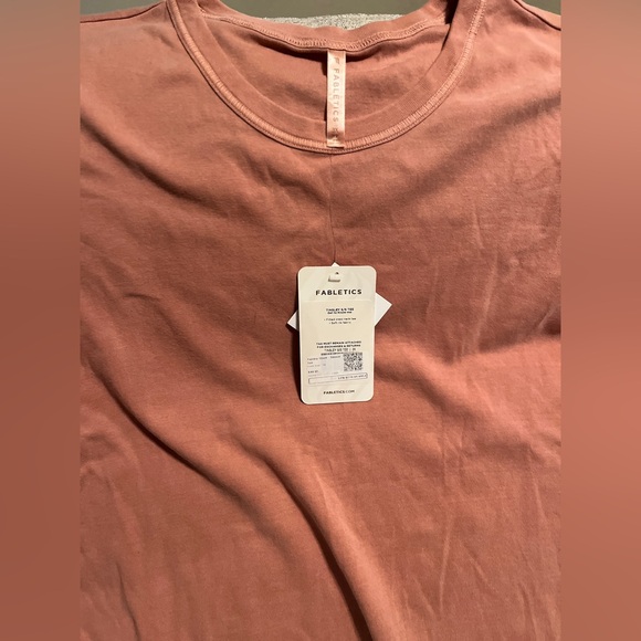 Fabletics Short Sleeve Crew Tee - Dusty Rose - Picture 2 of 3
